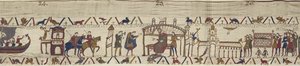 Le comte Harold retourne en Angleterre et rend visite au roi Édouard le Confesseur dont le corps est porté à l